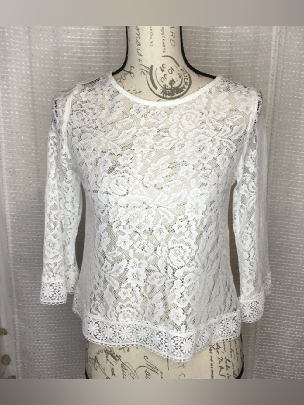 Sheer Ivory Lace Top by Atmosphere NEW!